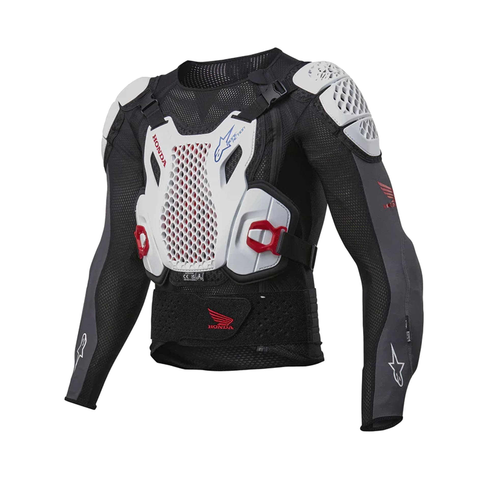 1695650222_fa8aca00183e6480cbf7884bf413b1a0 COLETE ALPINESTARS BIONIC PLUS V2 HONDA - PRETO/VERMELHO - Image 1