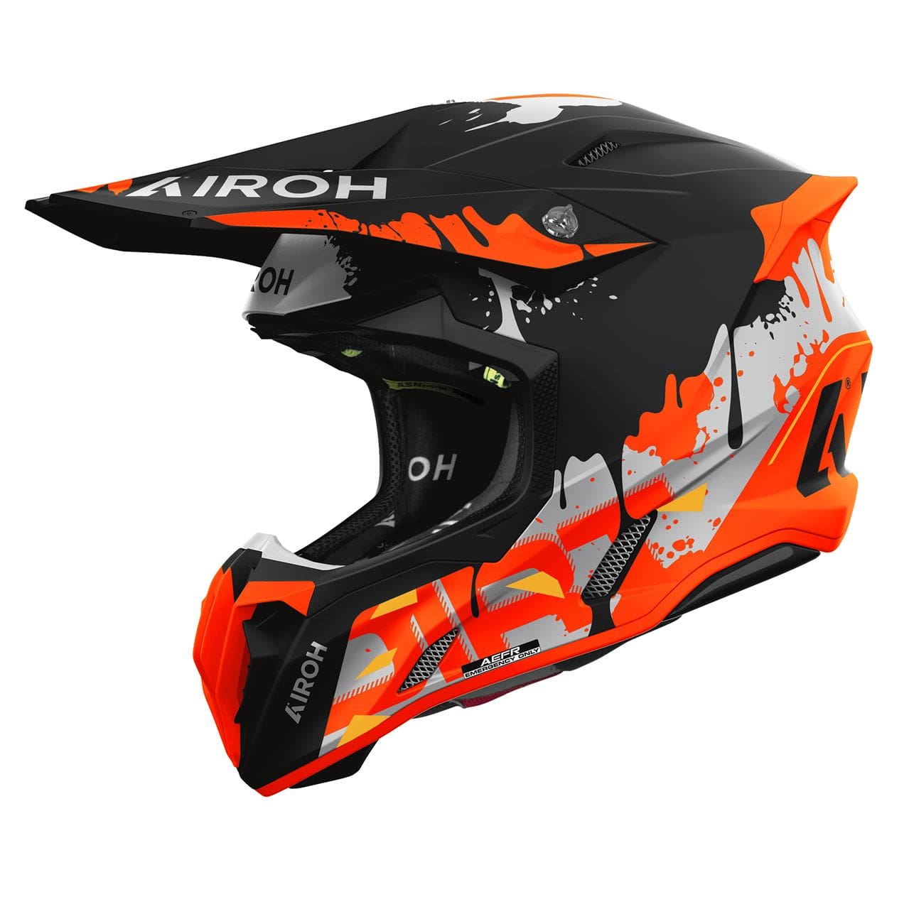 vx2abobxwaiw20reb33zczipu22 AIROH TWIST 3 DIRT - PRETO/LARANJA - Image 1